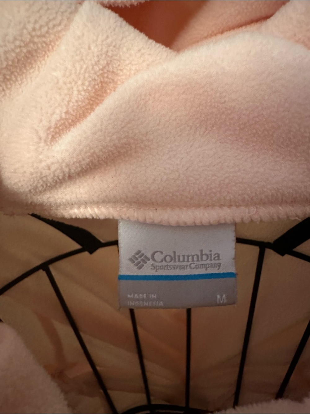 Light Pink Columbia Fleece Pullover Hoodie - Picture 5 of 7